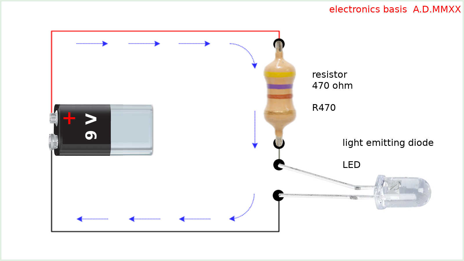 consumption of circuit elements 1. basic led circuit